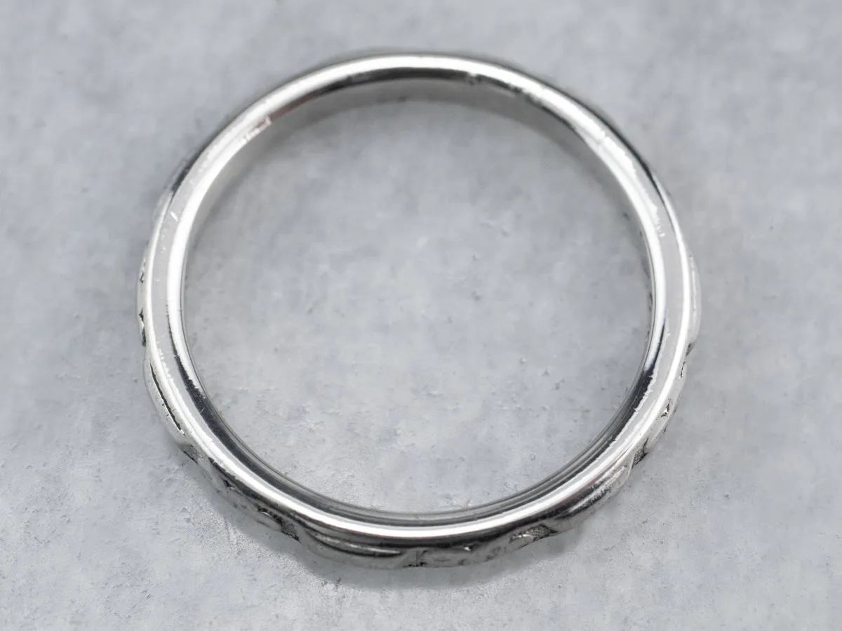 1930's Platinum Line Pattern Band