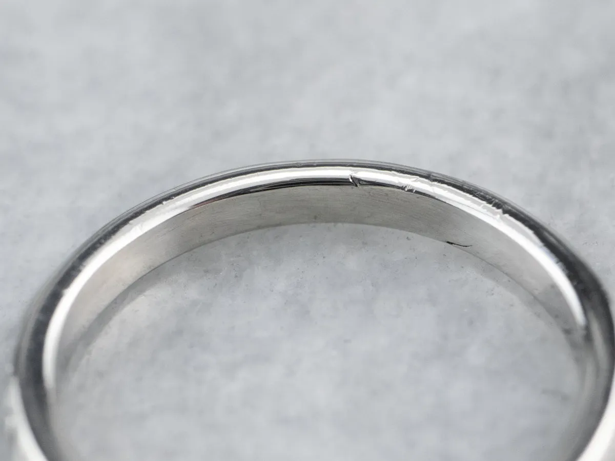 1930's Platinum Line Pattern Band