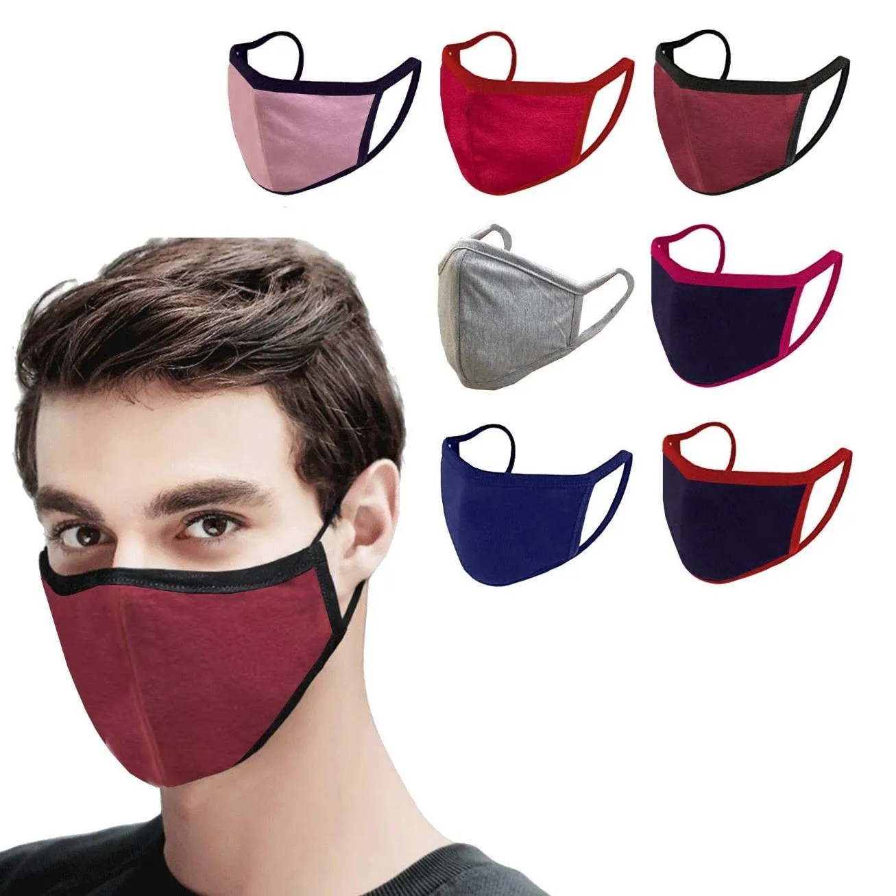 4-Pack: Reusable & Washable 2 Ply Soft Cotton Fabric Masks
