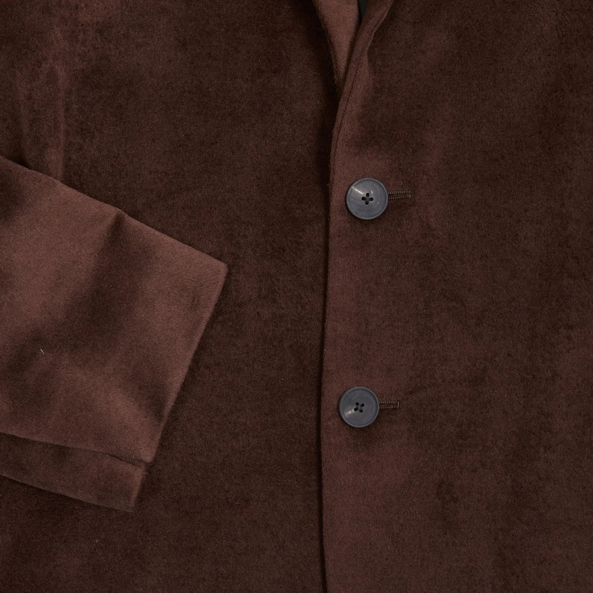 Aton Silk Mossa Tailored Jacket in Brown