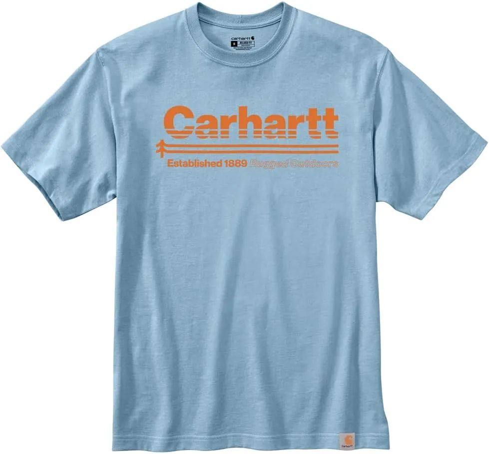 Carhartt Men's 105754 Relaxed Fit Heavyweight Short-Sleeve Outdoors Graphic T-S - X-Large Tall - Moonstone