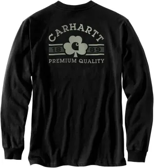 Carhartt Men's 106749 Loose Fit Heavyweight Long-Sleeve Shamrock Graphic T-Shir