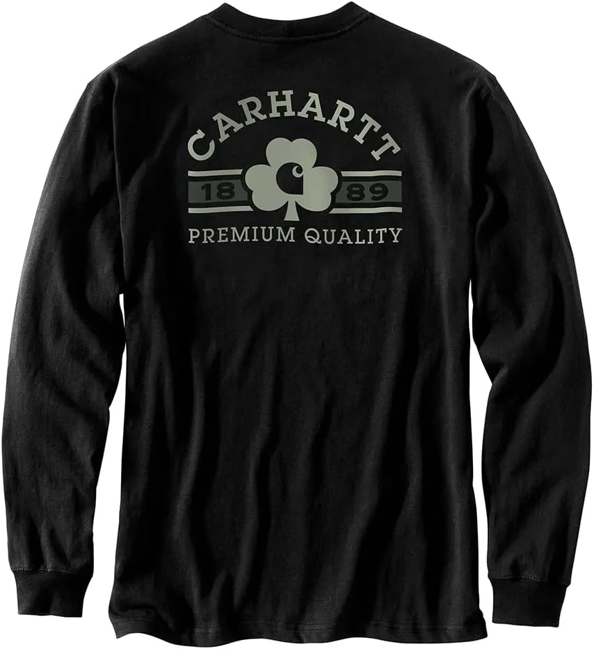 Carhartt Men's 106749 Loose Fit Heavyweight Long-Sleeve Shamrock Graphic T-Shir