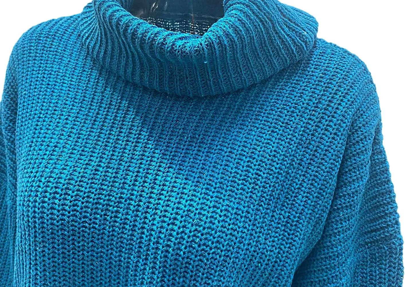 CHARTOU Women Chunky Turtleneck Waffle Knit Sweater Top Pullover Knitted Long Sleeve Jumper Oversized
