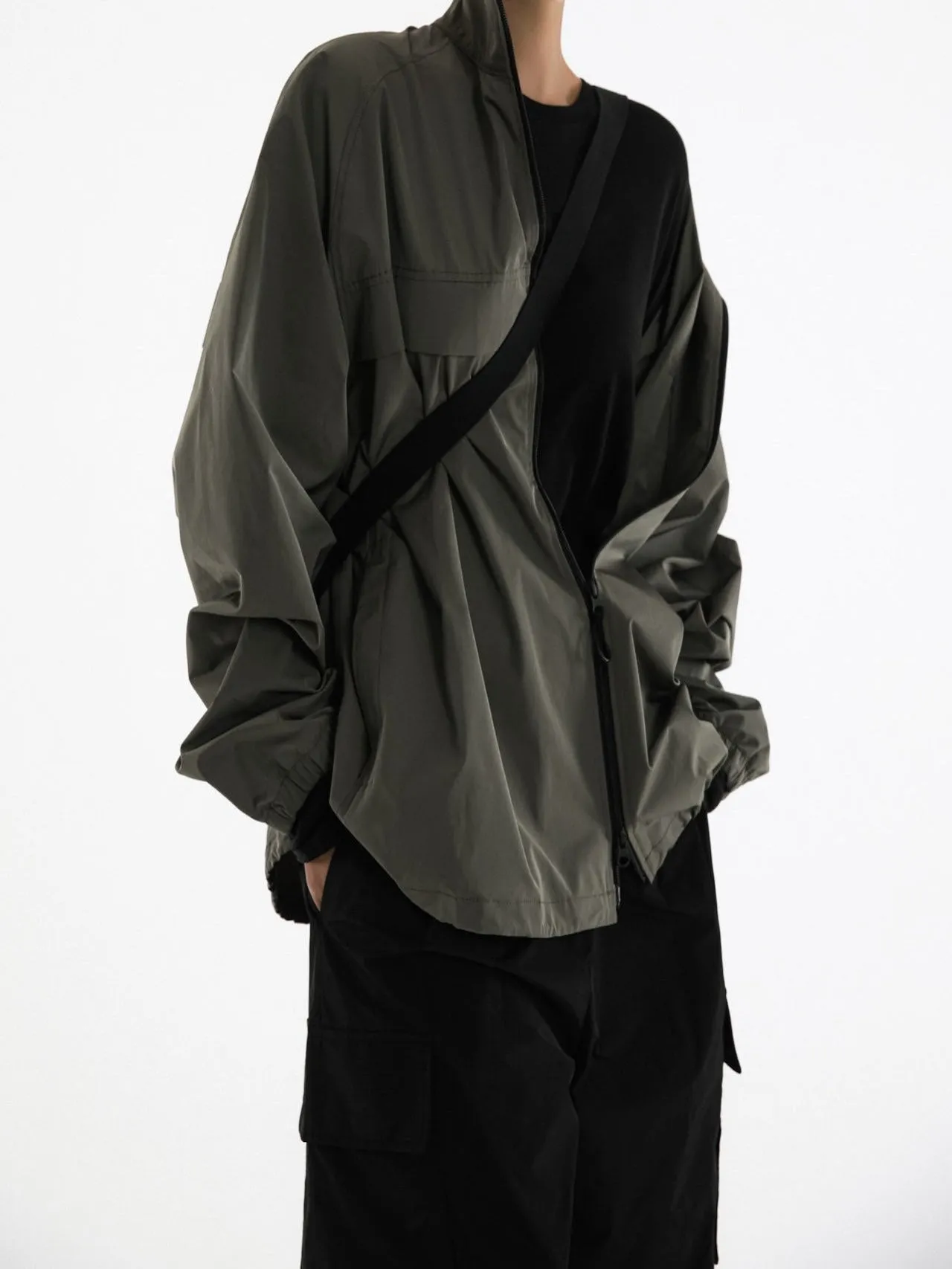 COLOR BLOCK DETAILS FULL ZIPPED JACKET