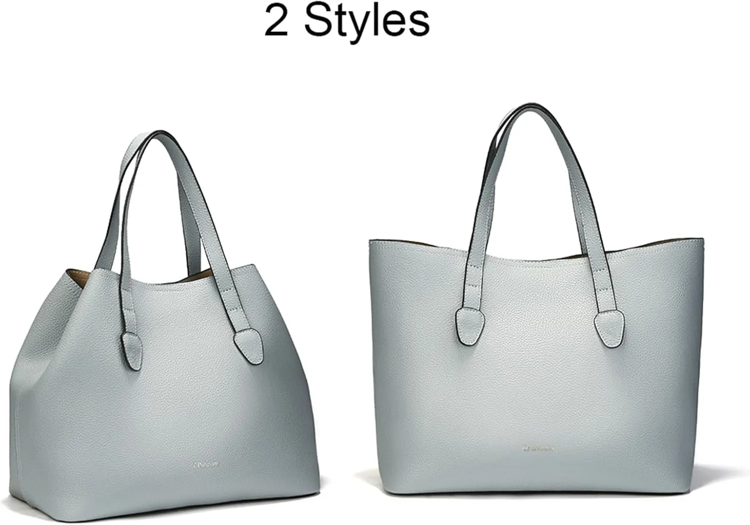 C.Paravano Large Capacity Tote Handbag | Full Grain Leather Tote Bag | Hobo Bag | Women's Top Handle Tote | Travel Work Tote