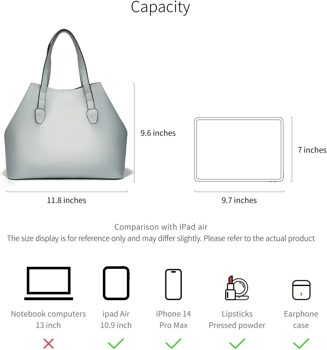 C.Paravano Large Capacity Tote Handbag | Full Grain Leather Tote Bag | Hobo Bag | Women's Top Handle Tote | Travel Work Tote