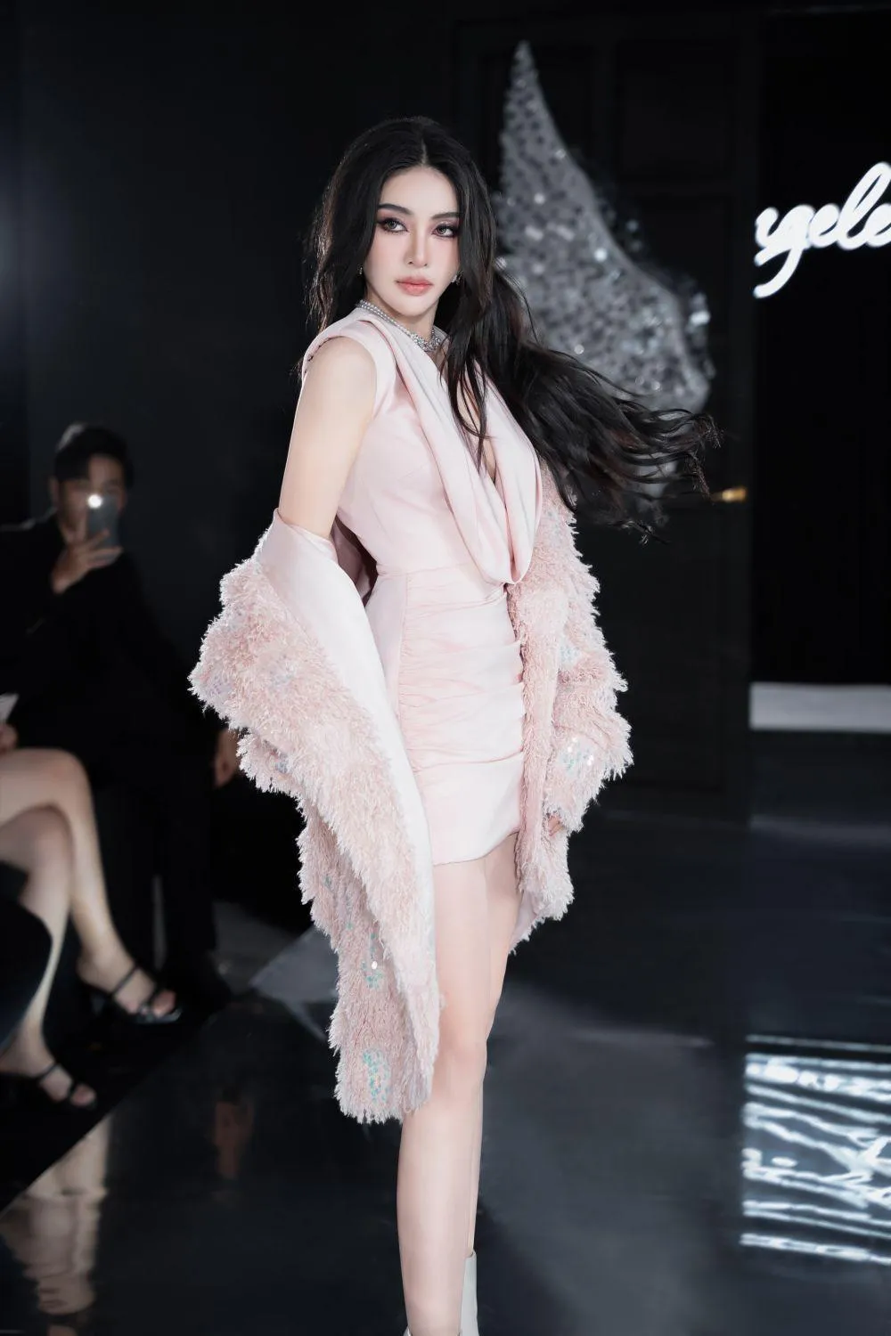 Dera Straight Long Sleeved Faux Fur Coat