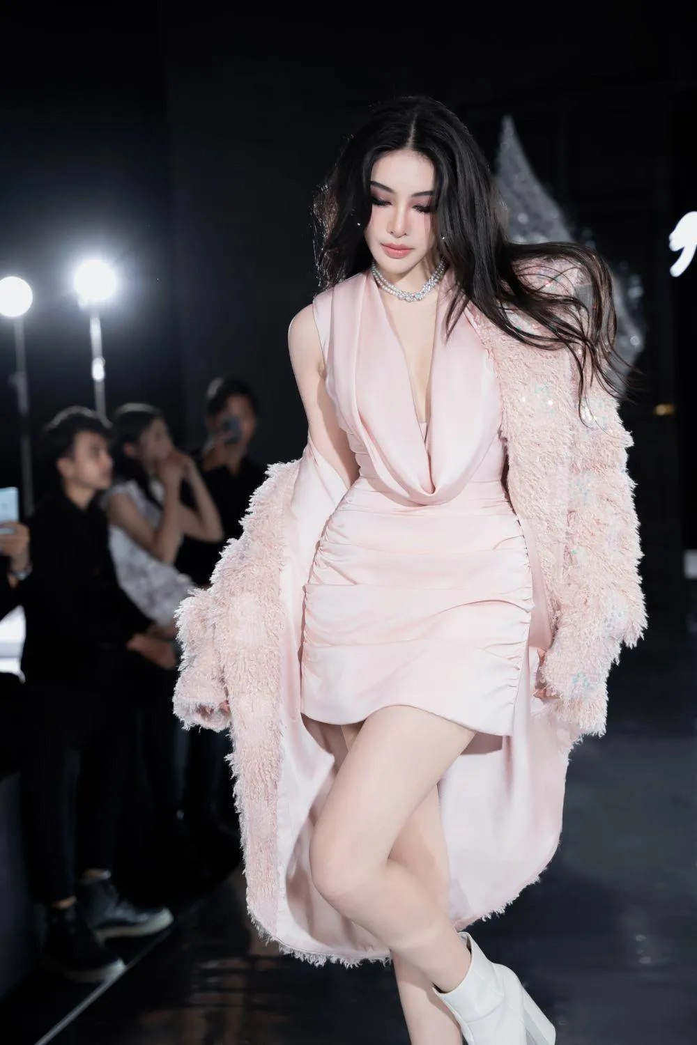Dera Straight Long Sleeved Faux Fur Coat