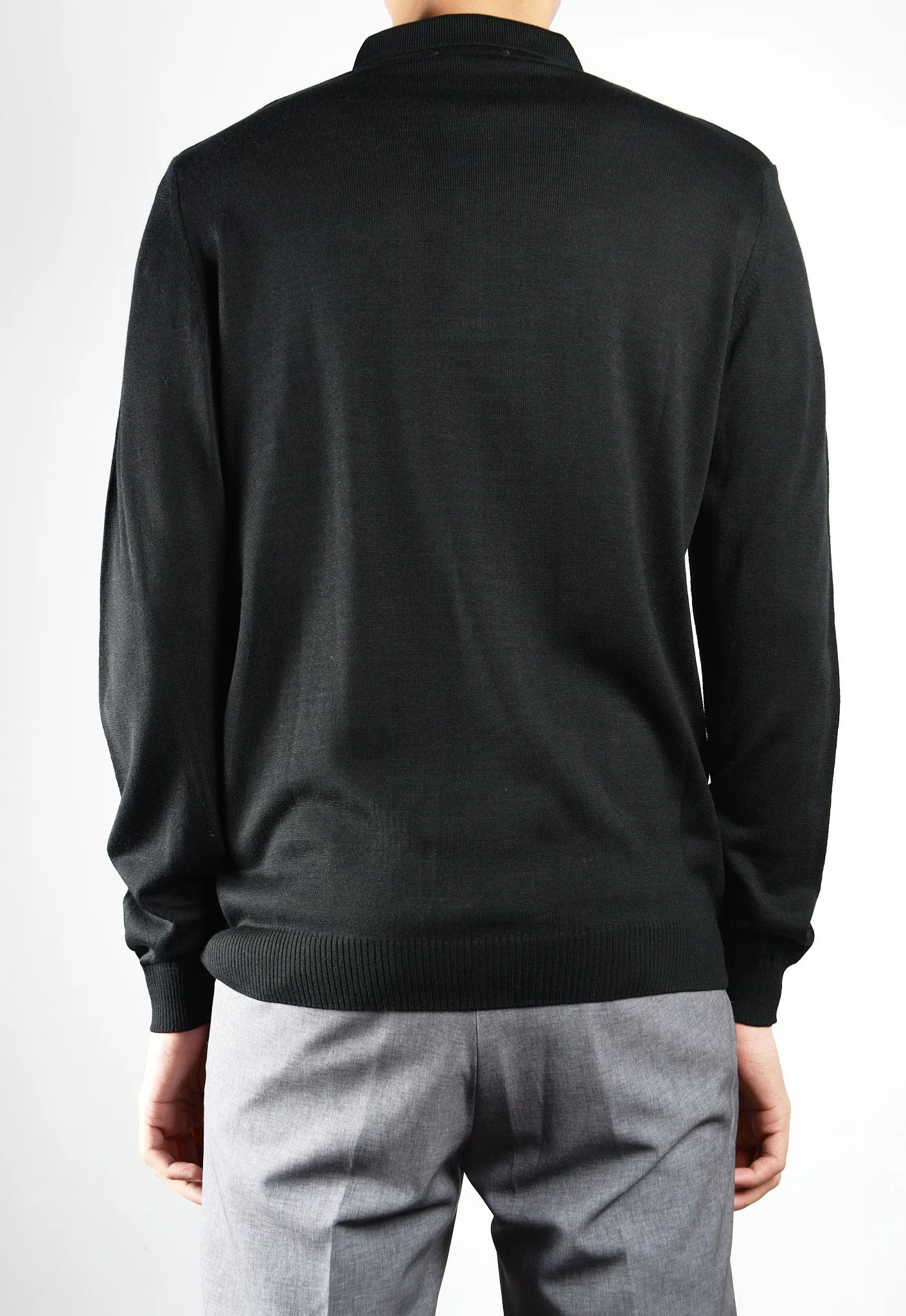 DT 1/4 Zip Lux Vertical Stripe Polo Ls