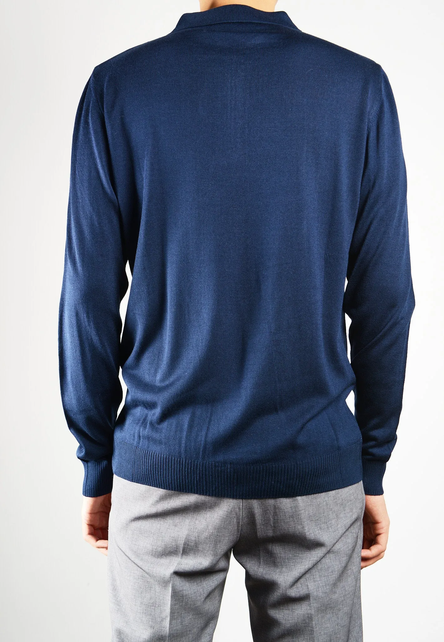 DT 1/4 Zip Lux Vertical Stripe Polo Ls