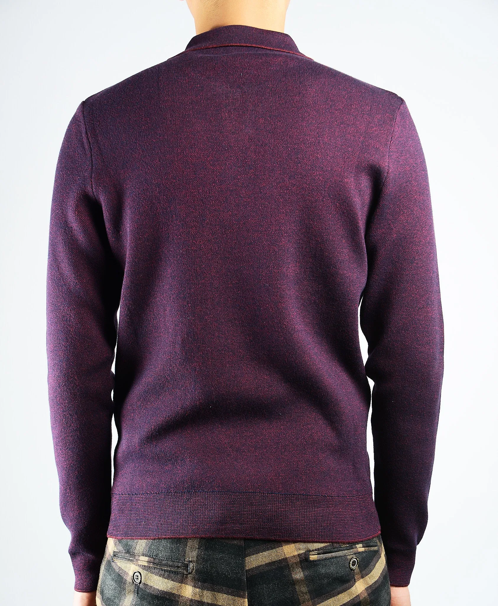 DT 1/4 Zip Melange Polo Ls