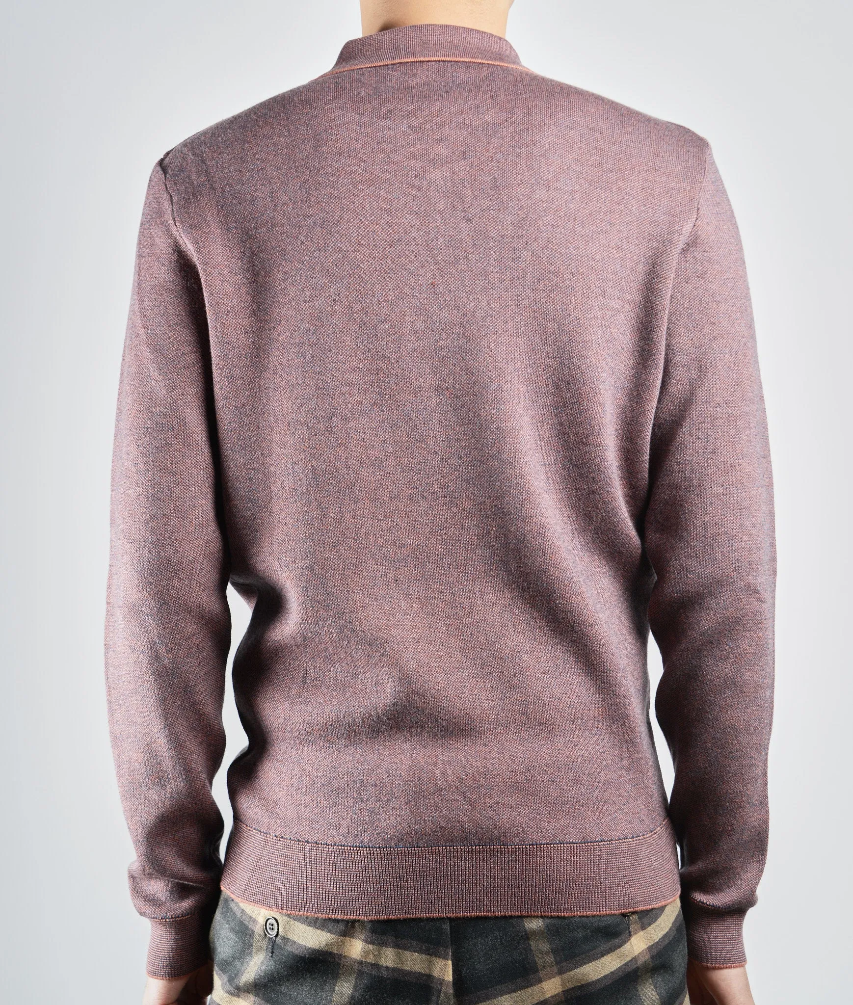 DT 1/4 Zip Melange Polo Ls