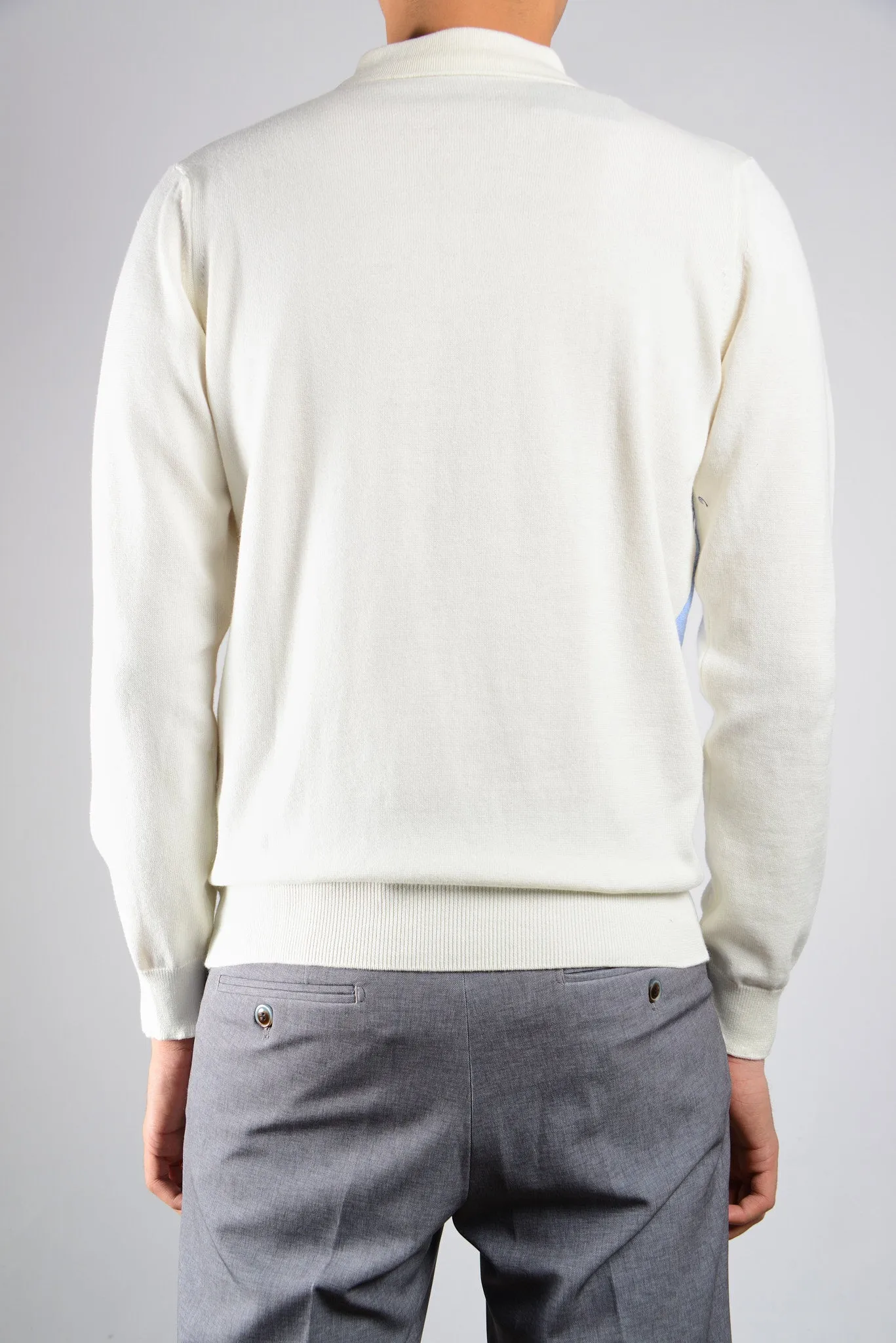 DT 1/4 Zip Multi Colorblock Polo Ls