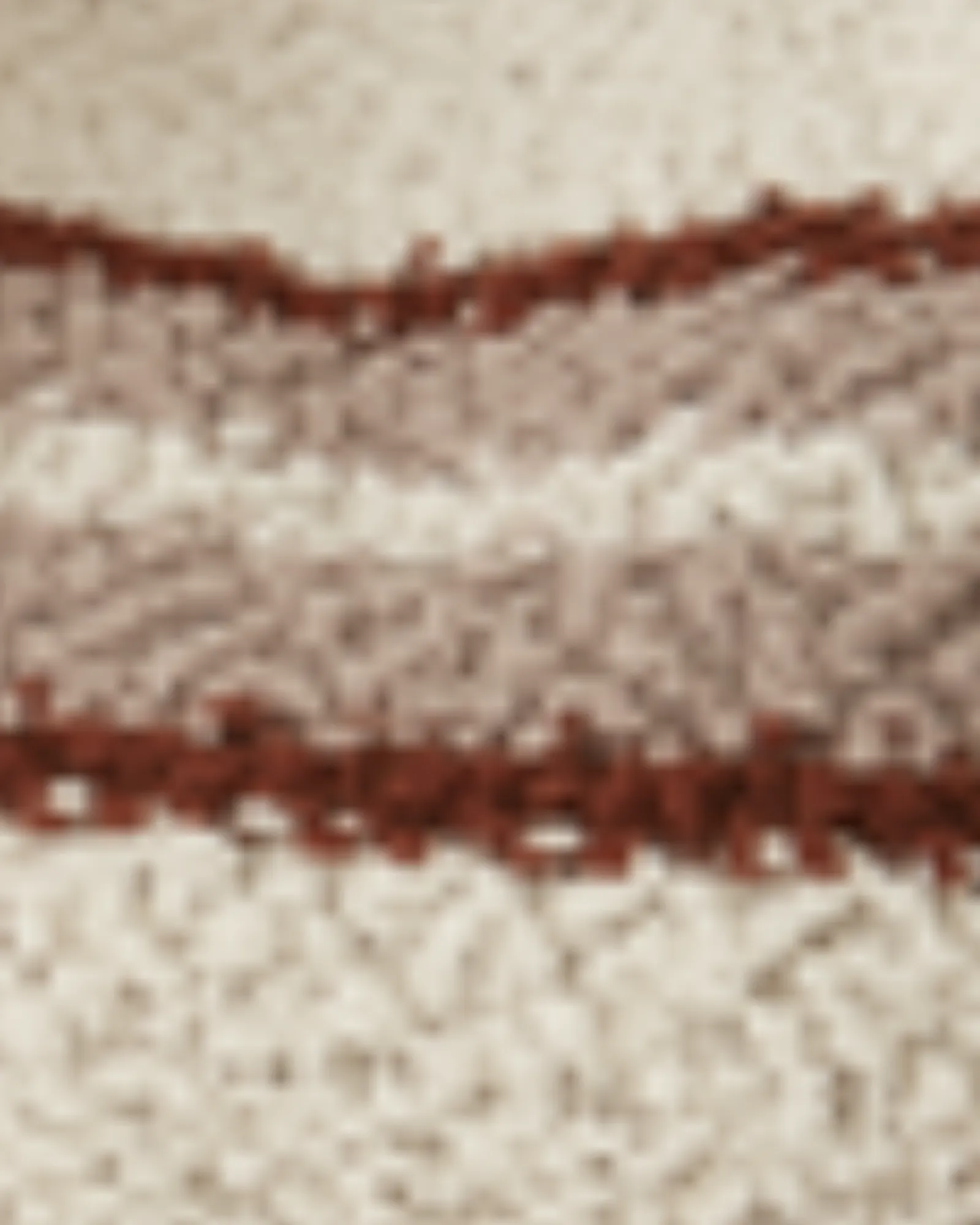 Eileen Popcorn-Knit Striped Sweater | Ivory / Burgundy