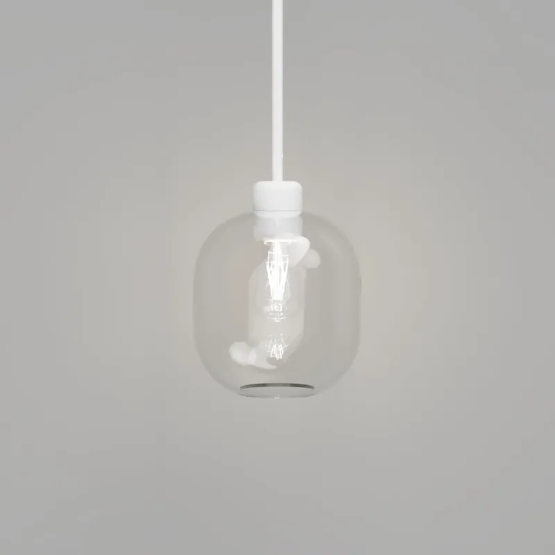 Elegant Curved Glass Pendant Light