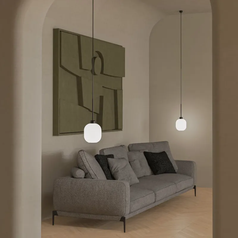 Elegant Curved Glass Pendant Light