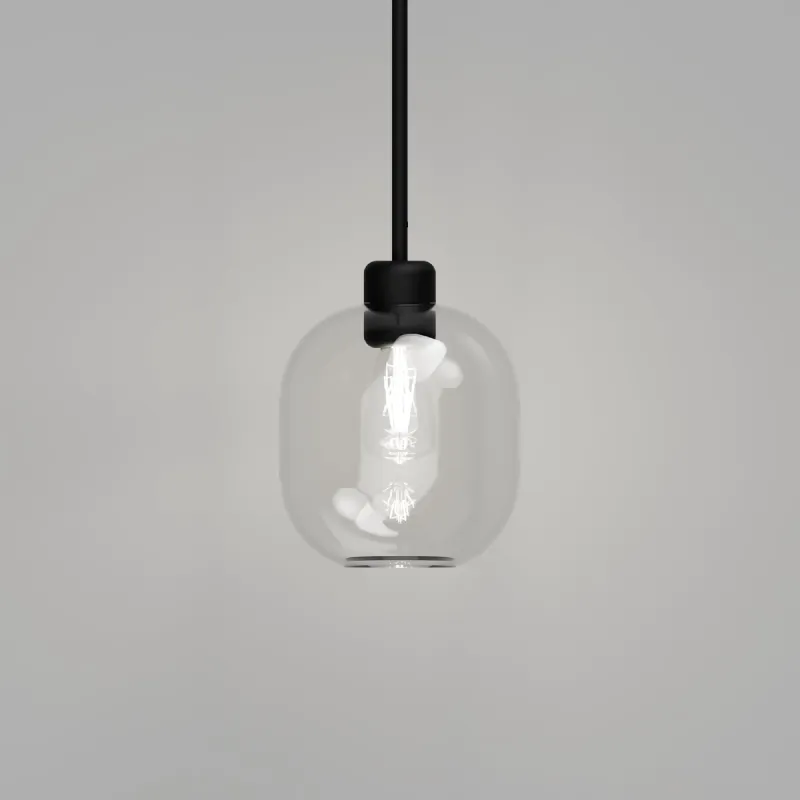 Elegant Curved Glass Pendant Light