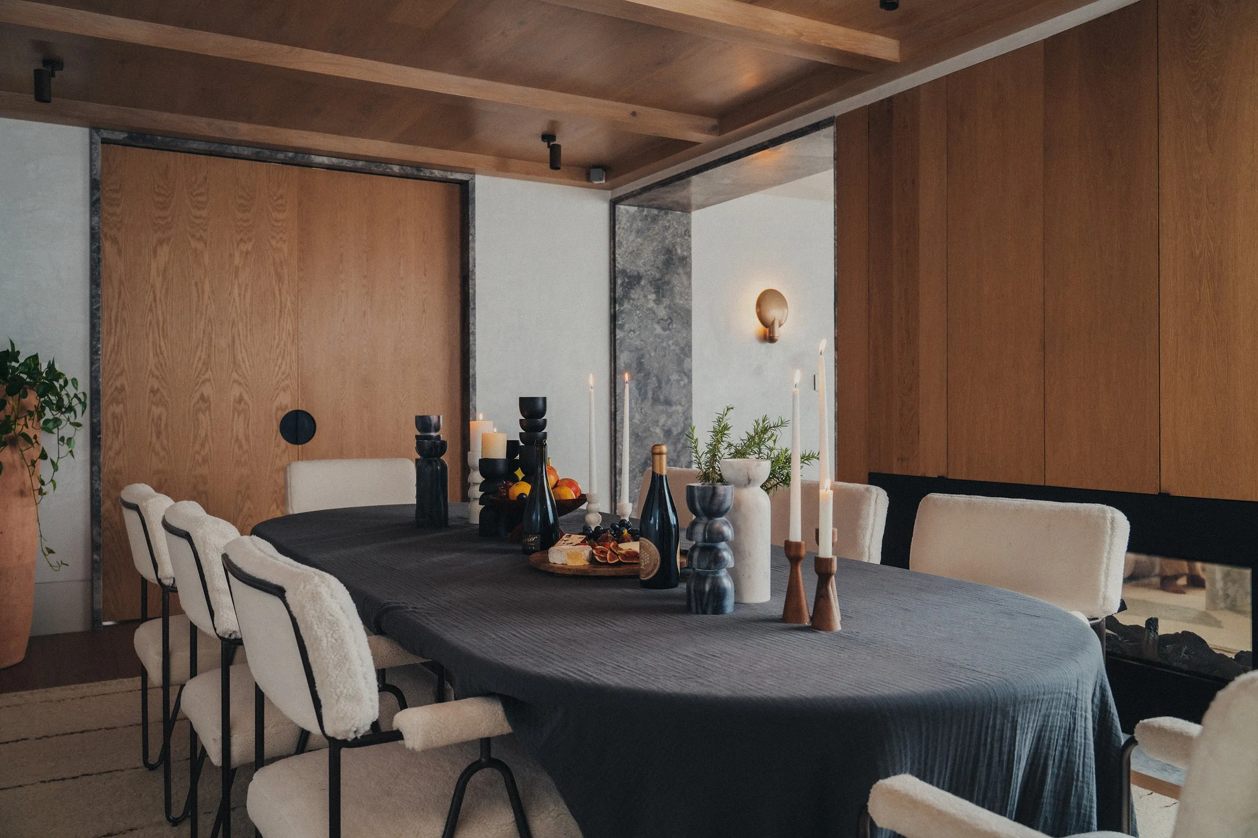 Enes Tablecloth | Charcoal