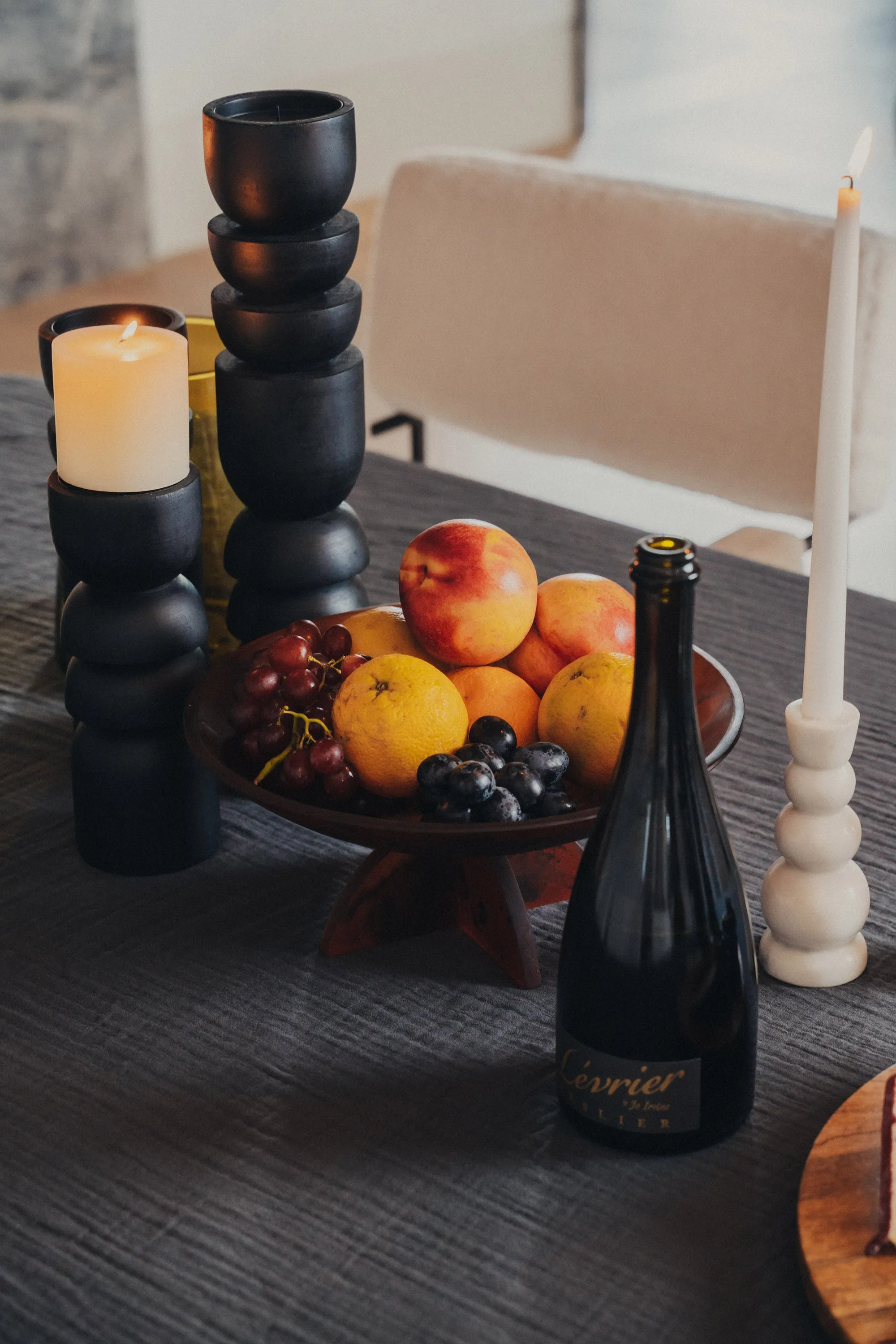 Enes Tablecloth | Charcoal
