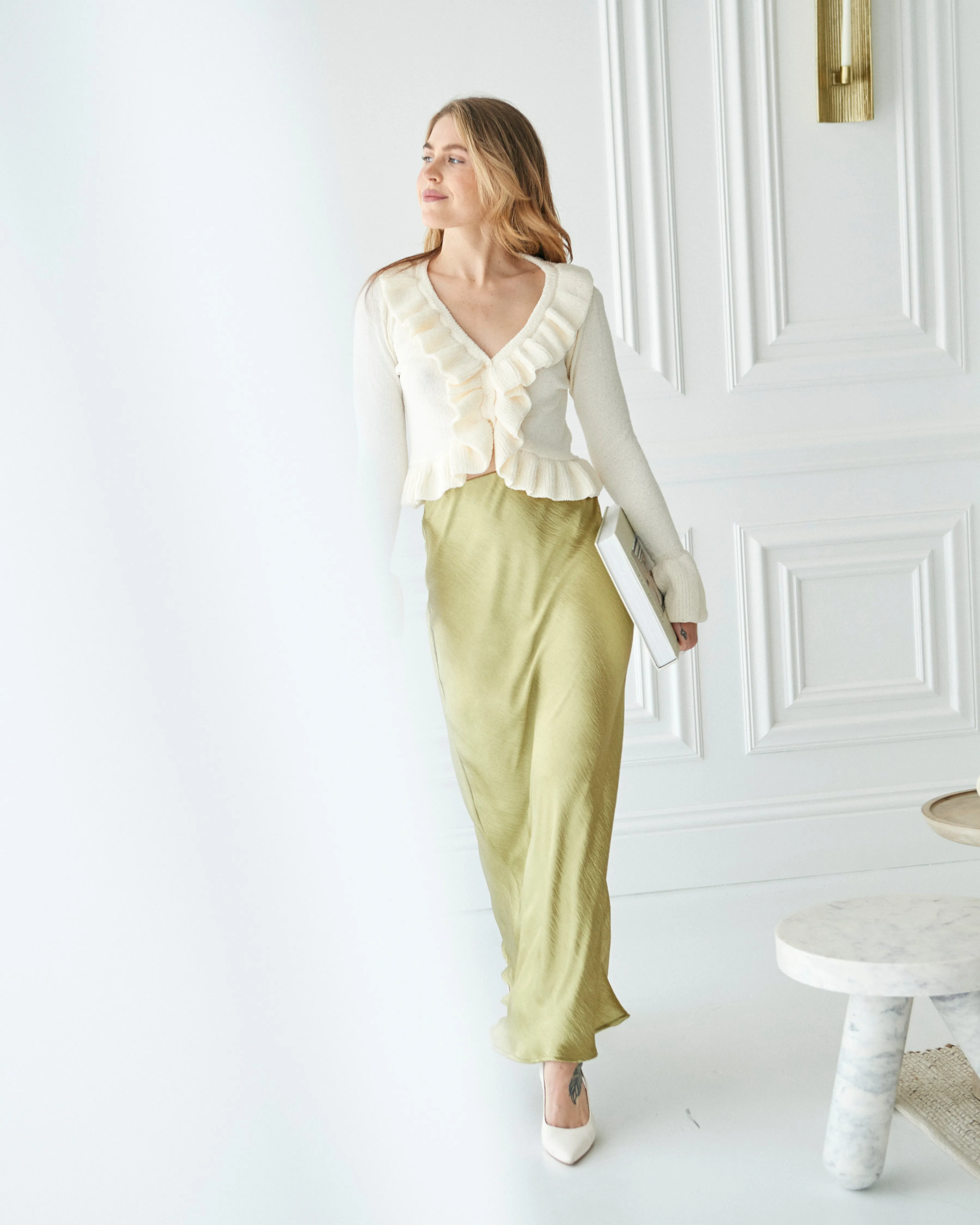 Frill Sweater Cardigan
