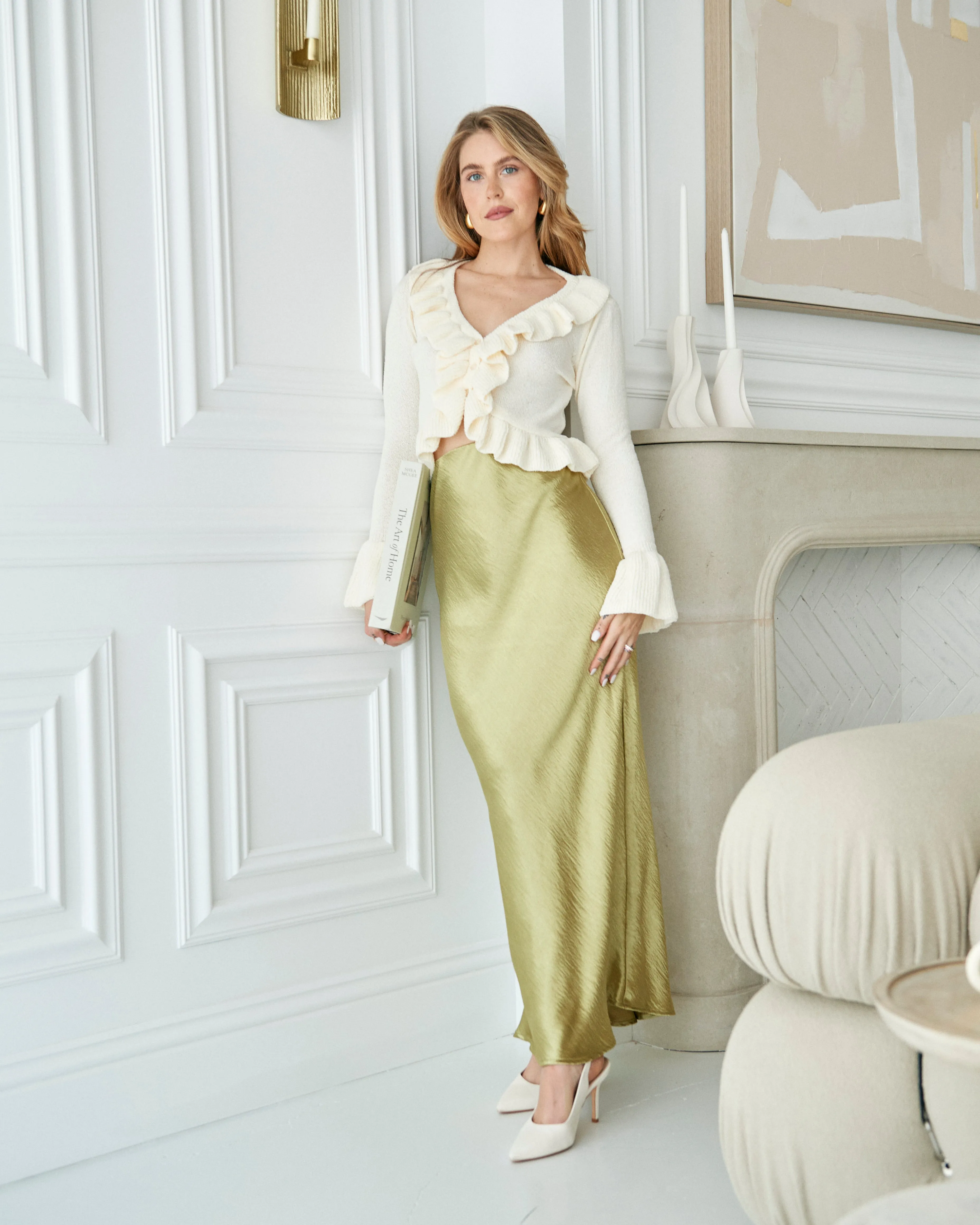 Frill Sweater Cardigan