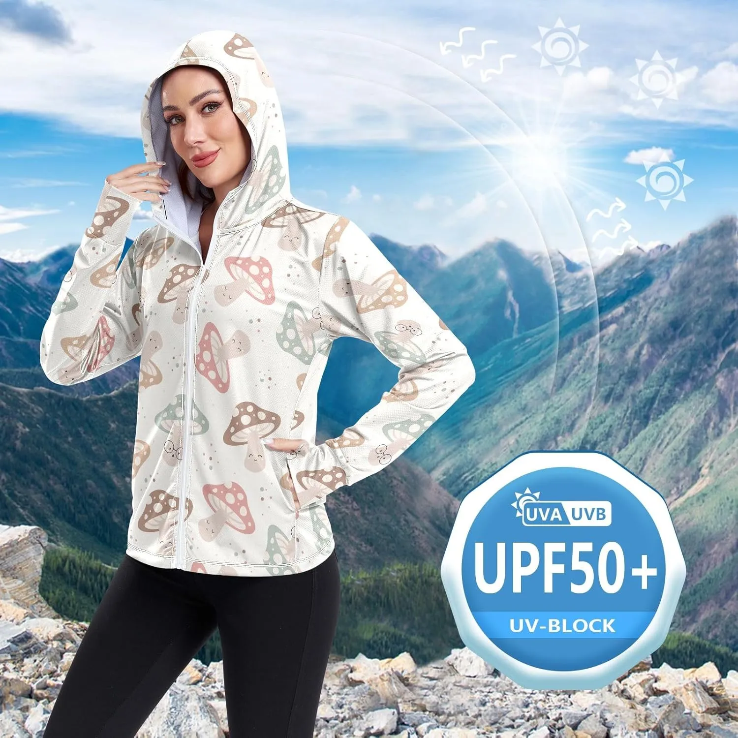 GAIGEO Green Marble Lines Women Jacket UPF 50  Lightweight Womens Summer Jacket, Breathable Fabric, S