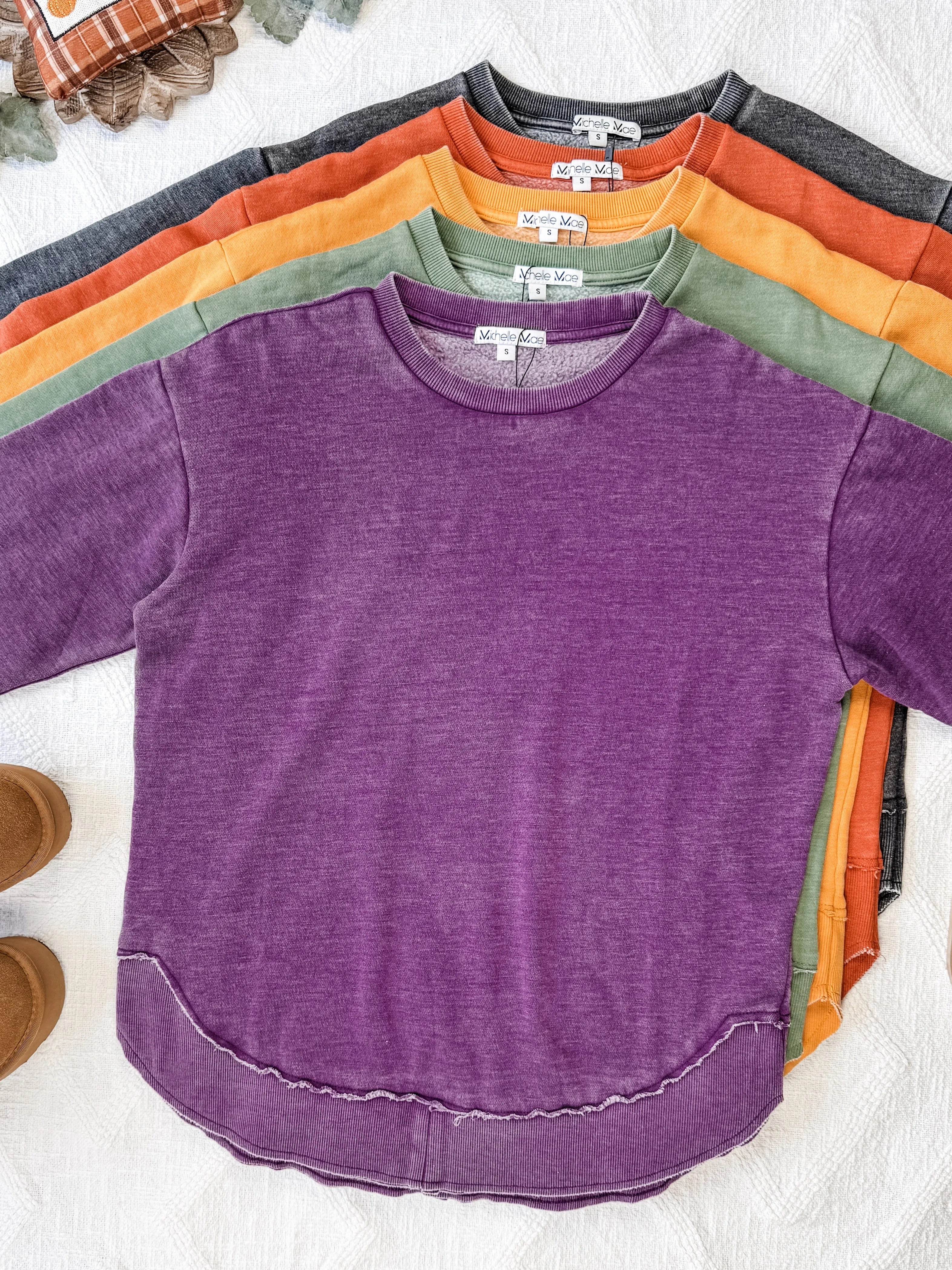 IN STOCK Vintage Wash Pullover - Rust FINAL SALE
