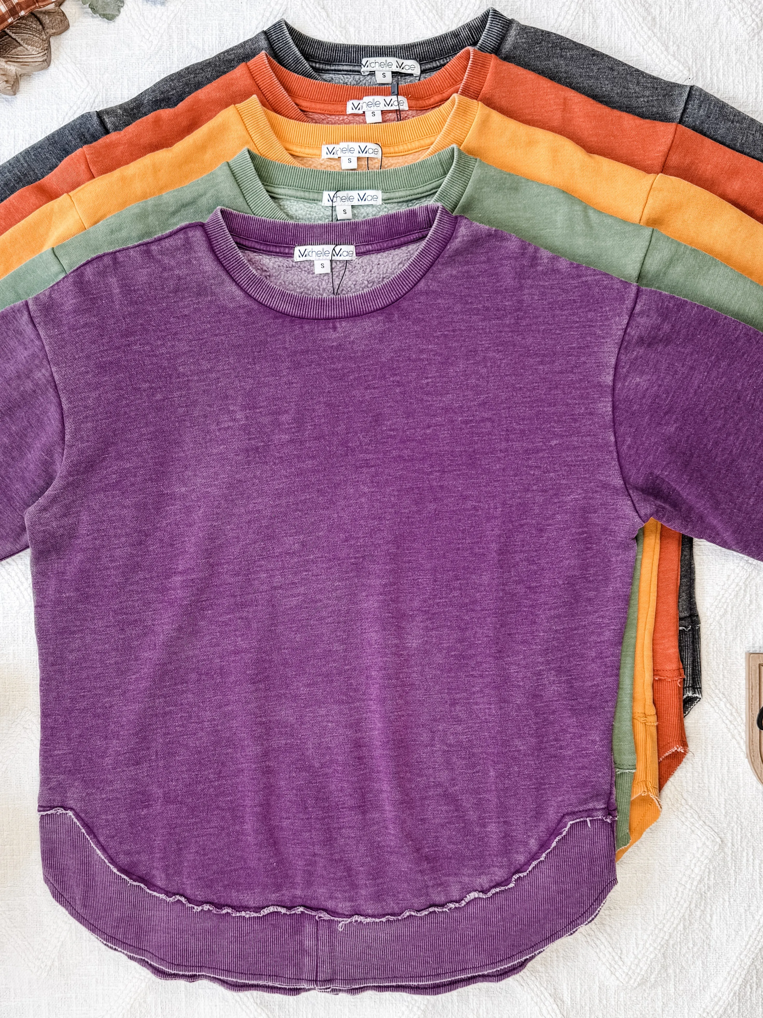 IN STOCK Vintage Wash Pullover - Rust FINAL SALE