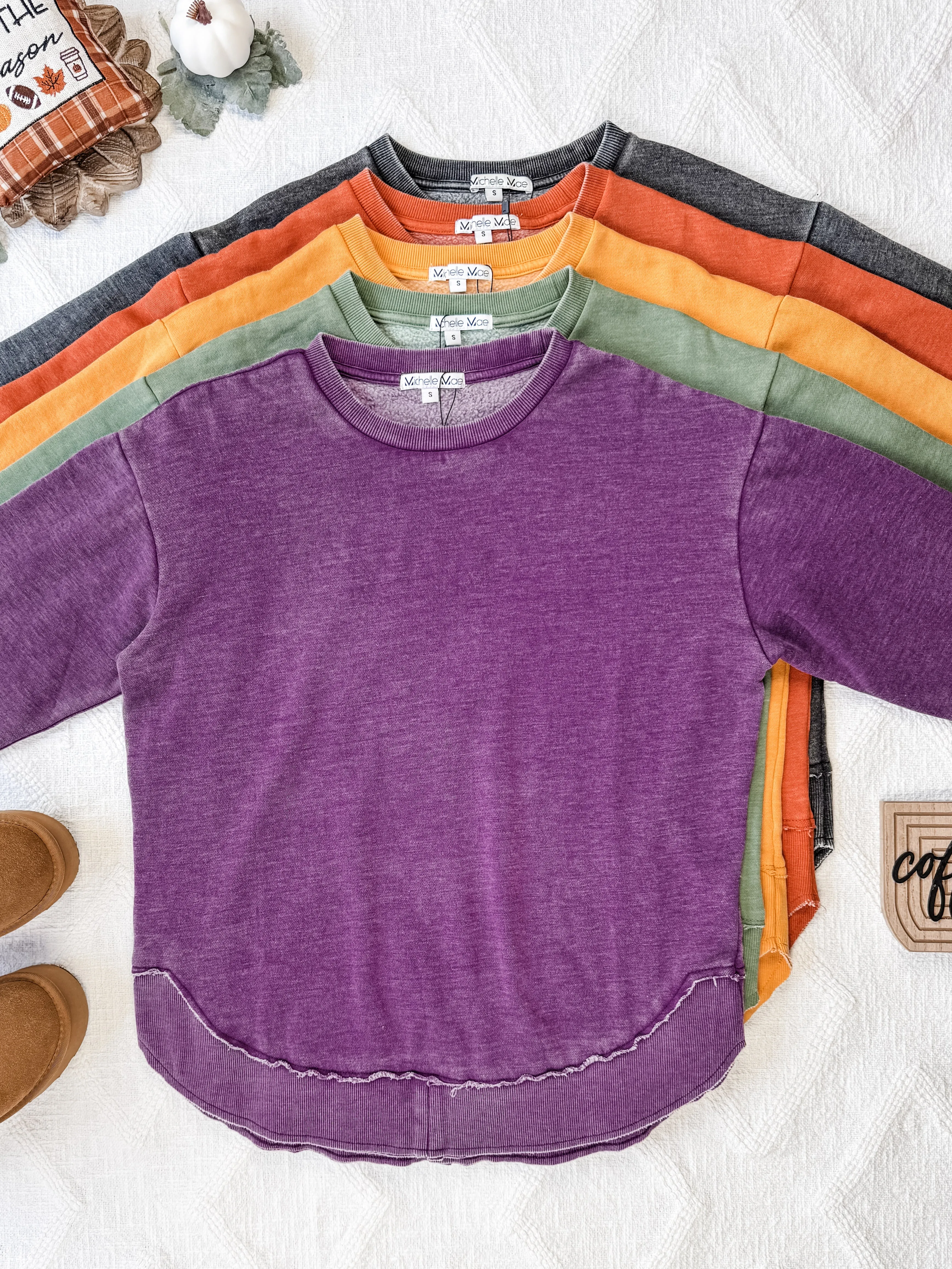IN STOCK Vintage Wash Pullover - Rust FINAL SALE
