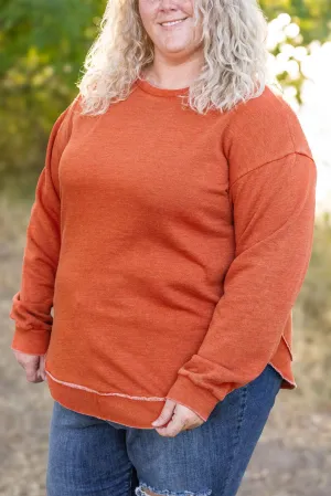 IN STOCK Vintage Wash Pullover - Rust FINAL SALE