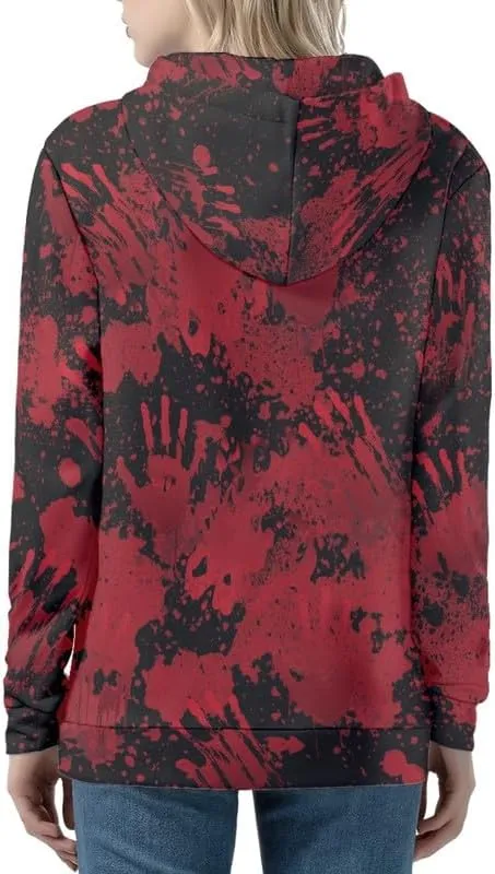 Irisjudy Women's Sport Jackets with Pocket Mexican Hooded Sweatshirt, Island Floral,Cats Hoodie Plus Size Drawstring Coat