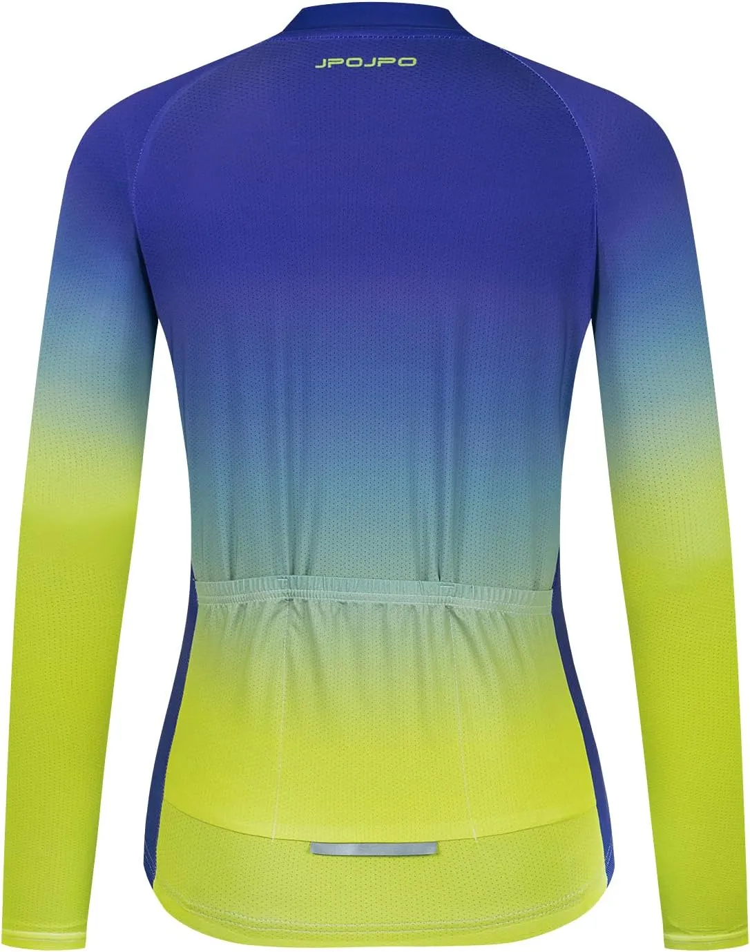JPOJPO Cycling Jersey Women's Long Sleeve Autumn Pure Color Tops Bike Shirts Gradient Bicycle Jacket S-3XL