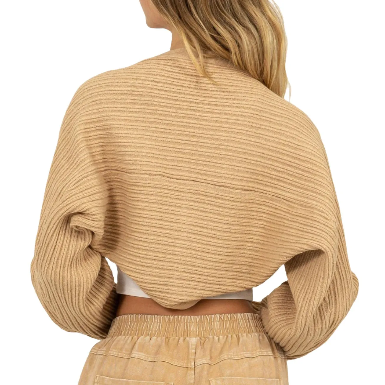 Khaki Knit Bolero