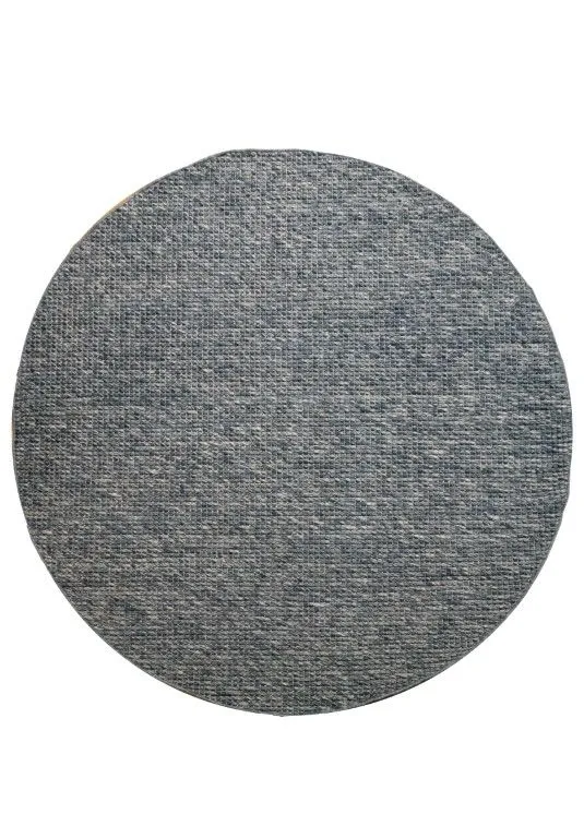 Kody 2m Round Wool Rug - Anthracite Grey