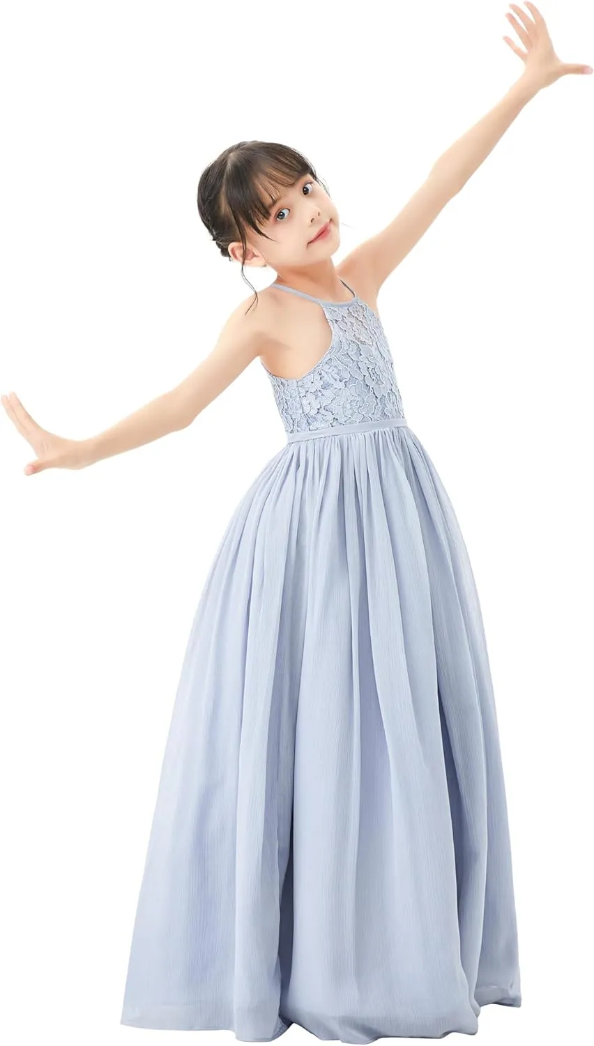 Lace Keyhole Back Flower Girl Dresses Wedding Reception Junior Pageants HLB