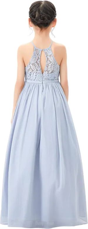 Lace Keyhole Back Flower Girl Dresses Wedding Reception Junior Pageants HLB