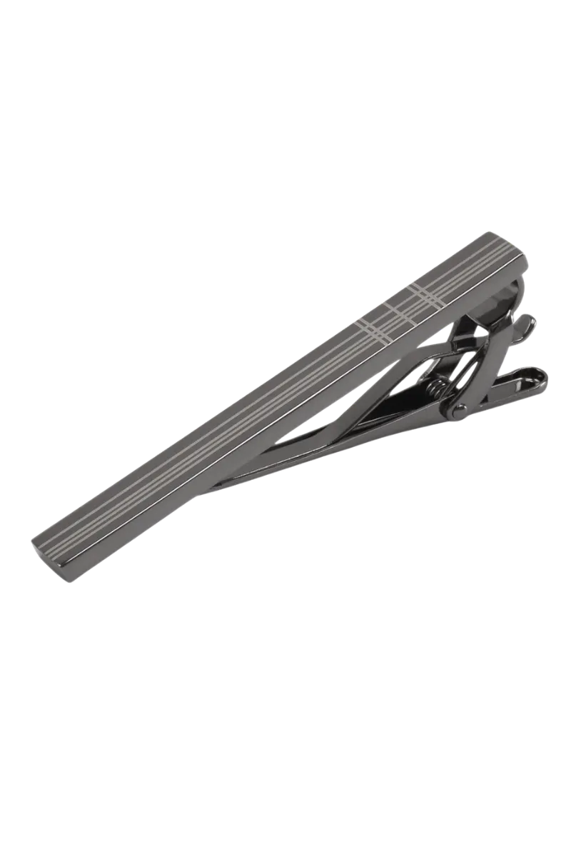 Men's Vertical Stripes Pattern Tie Bar