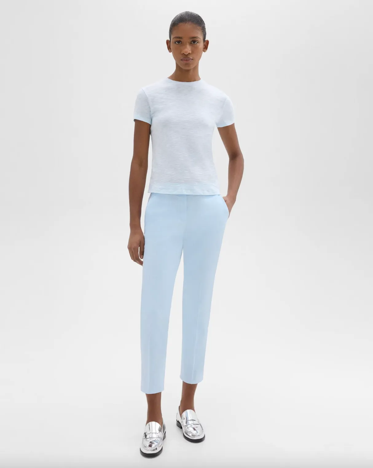 Organic Slub Cotton Tiny Tee - Skylight