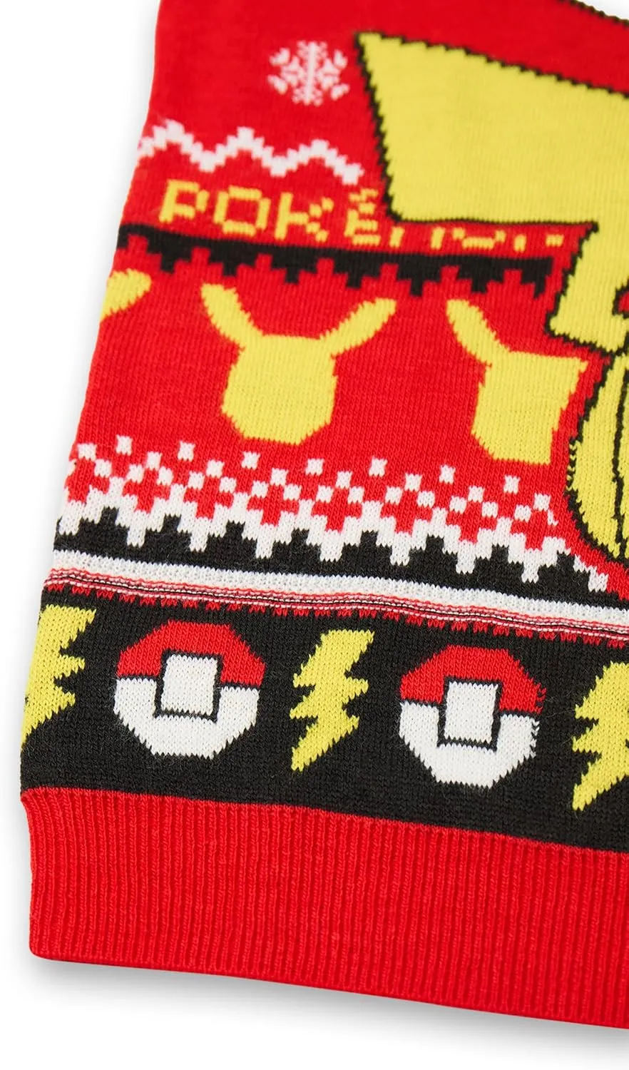 Pokemon Kids Christmas Jumper | Style Options Festive Holiday Pikachu Long Sleeve Knitted Warm Sweater for Children