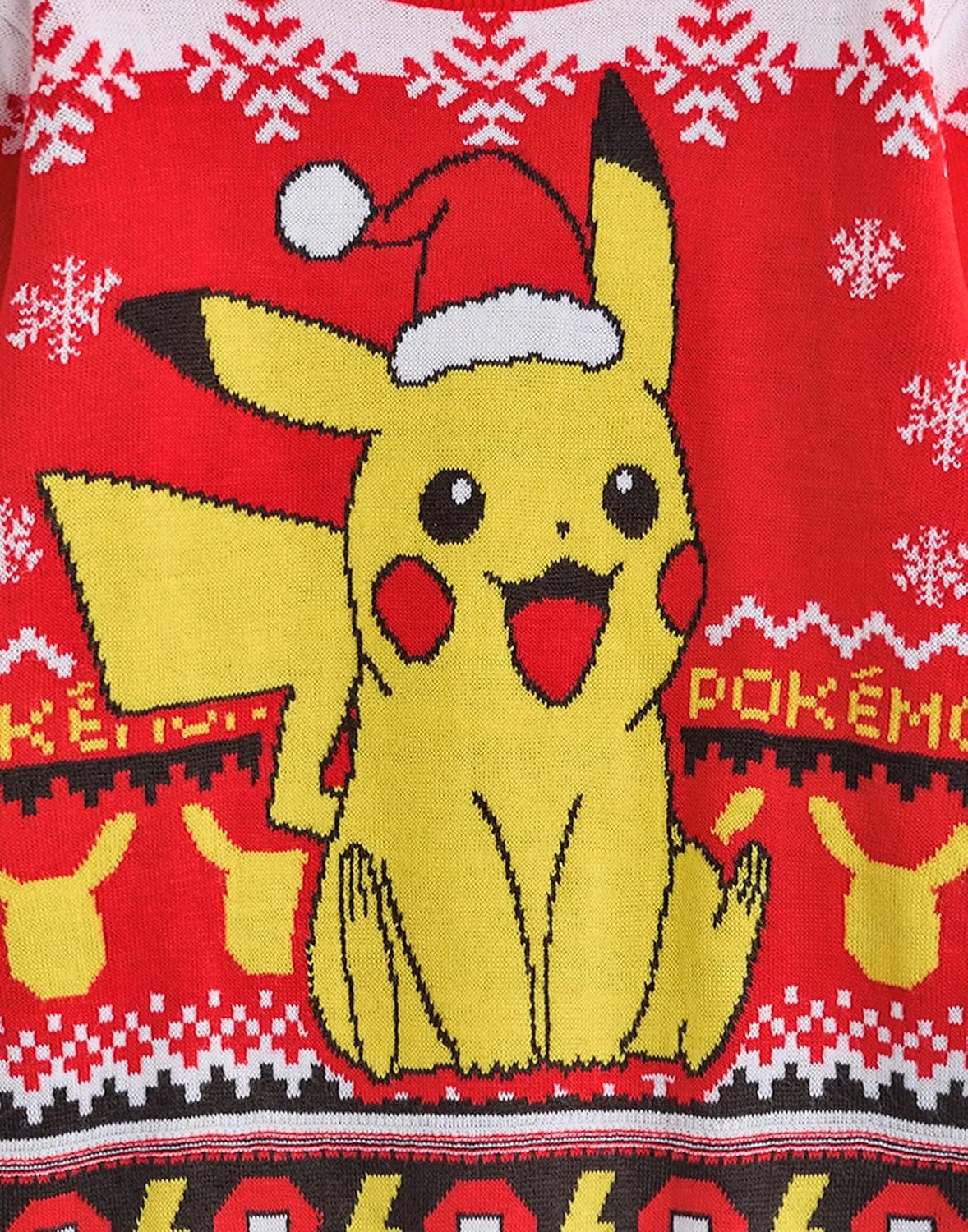 Pokemon Kids Christmas Jumper | Style Options Festive Holiday Pikachu Long Sleeve Knitted Warm Sweater for Children