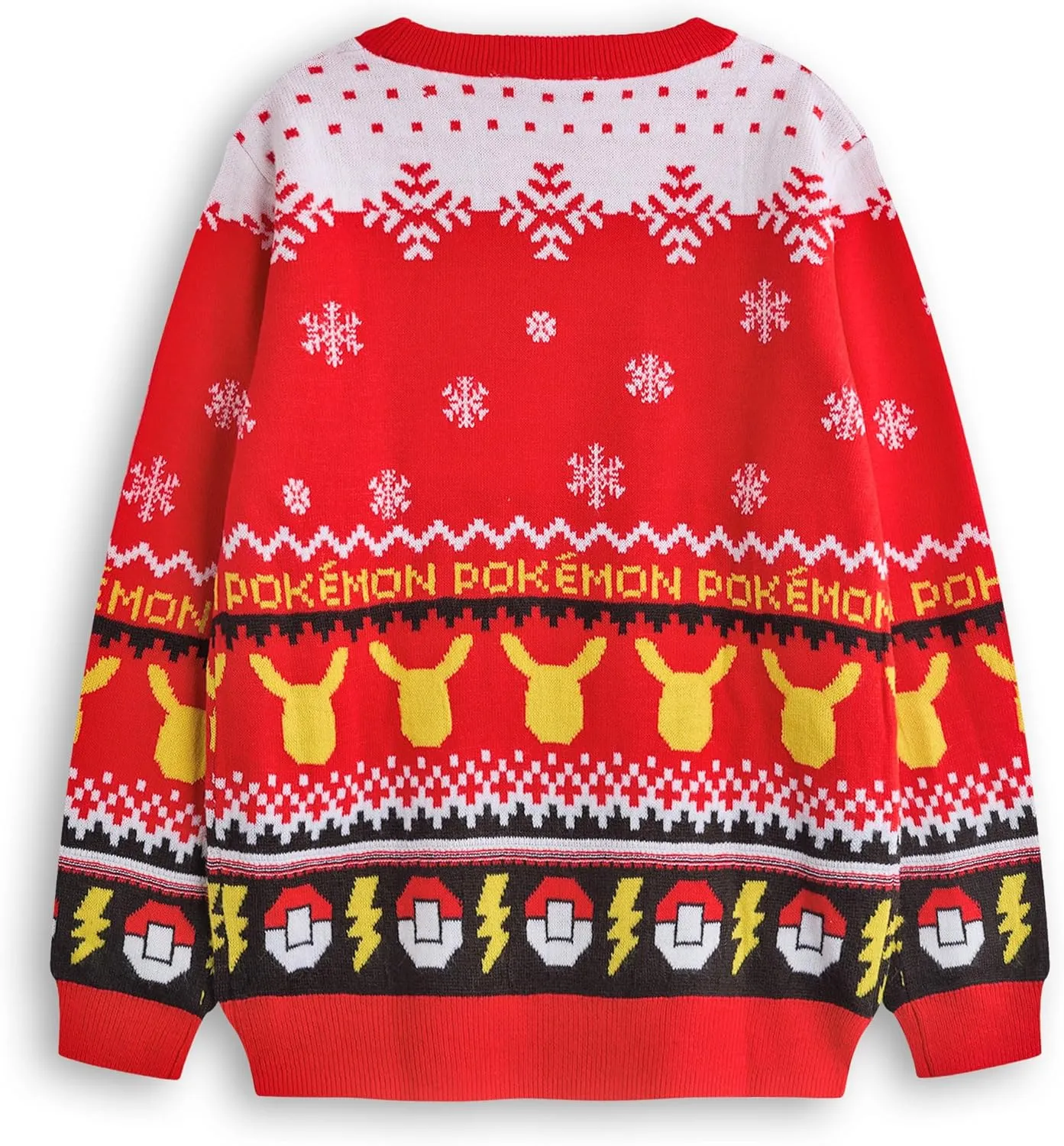 Pokemon Kids Christmas Jumper | Style Options Festive Holiday Pikachu Long Sleeve Knitted Warm Sweater for Children