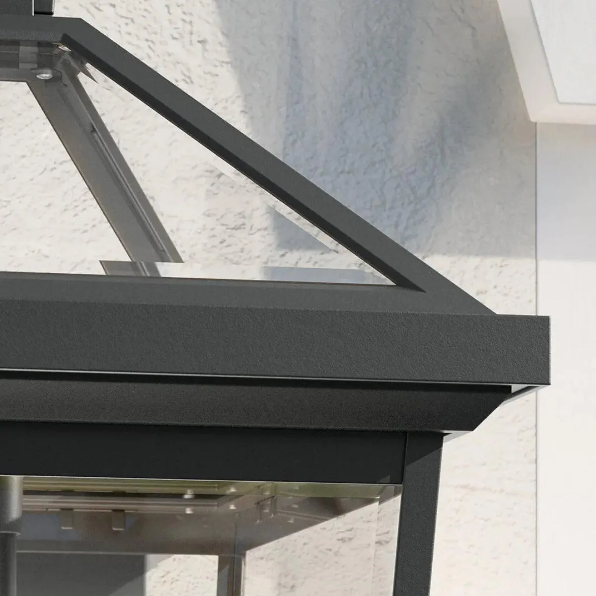 Regenge 26 In 2-Lights Outdoor Wall Light With Clear Beveled Glass, Black Finish