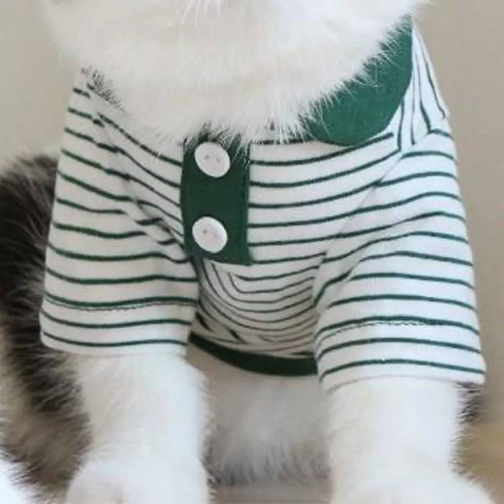 Soft Striped Pet Shirt – Available in Three Trendy Colors
