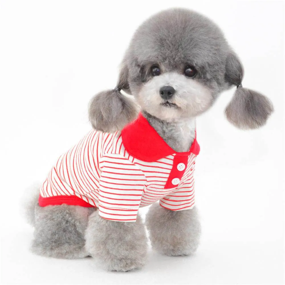 Soft Striped Pet Shirt – Available in Three Trendy Colors