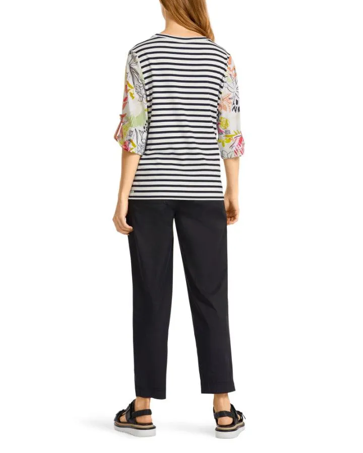 Striped Tee Print Sleeve