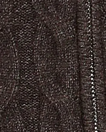 Zip Cable Sweater | Heather Charcoal
